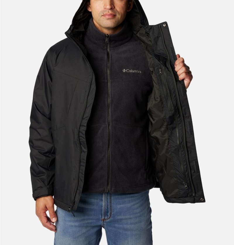 Black Men's Columbia Tunnel Falls Interchange 3 In 1 Jackets | 8176-VBLWM