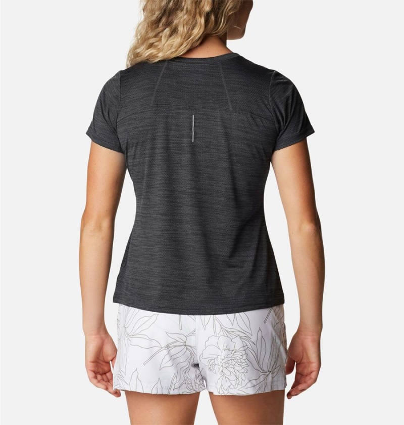 Black Women's Columbia Alpine Chill Zero Short Sleeve T-Shirt | 3751-SXGRU