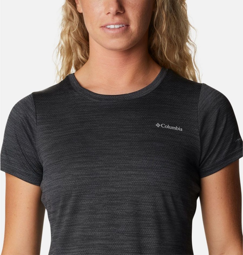 Black Women's Columbia Alpine Chill Zero Short Sleeve T-Shirt | 3751-SXGRU