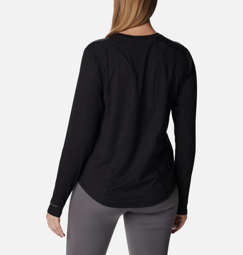 Black Women's Columbia Bliss Ascent Long Sleeve T-Shirt | 2903-RIGQB