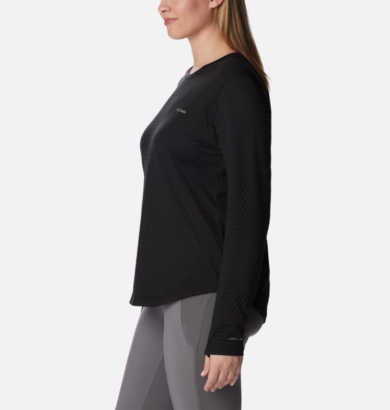 Black Women's Columbia Bliss Ascent Long Sleeve T-Shirt | 2903-RIGQB