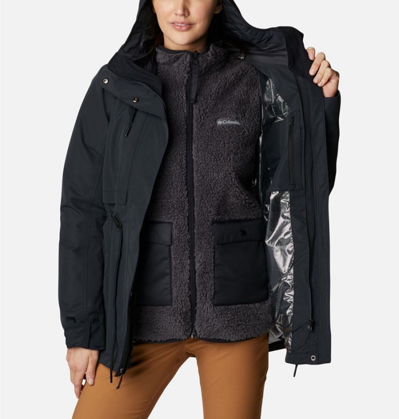 Black Women's Columbia Drop Ridge Interchange 3 In 1 Jackets | 5497-YWXPB