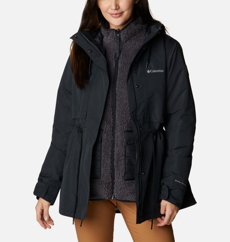 Black Women's Columbia Drop Ridge Interchange 3 In 1 Jackets | 5497-YWXPB