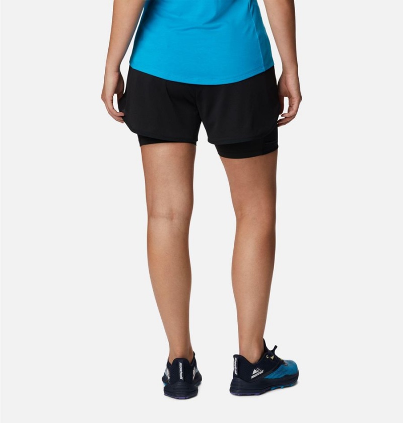 Black Women's Columbia Endless Trail 2-in-1 Shorts | 9647-HZYAI