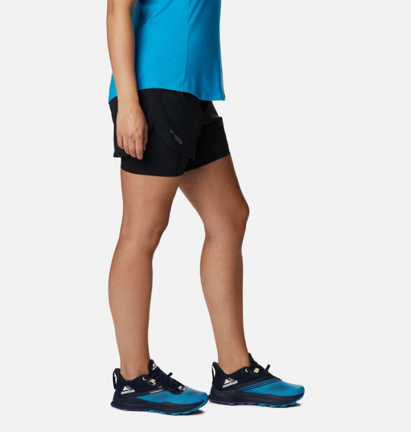 Black Women's Columbia Endless Trail 2-in-1 Shorts | 9647-HZYAI