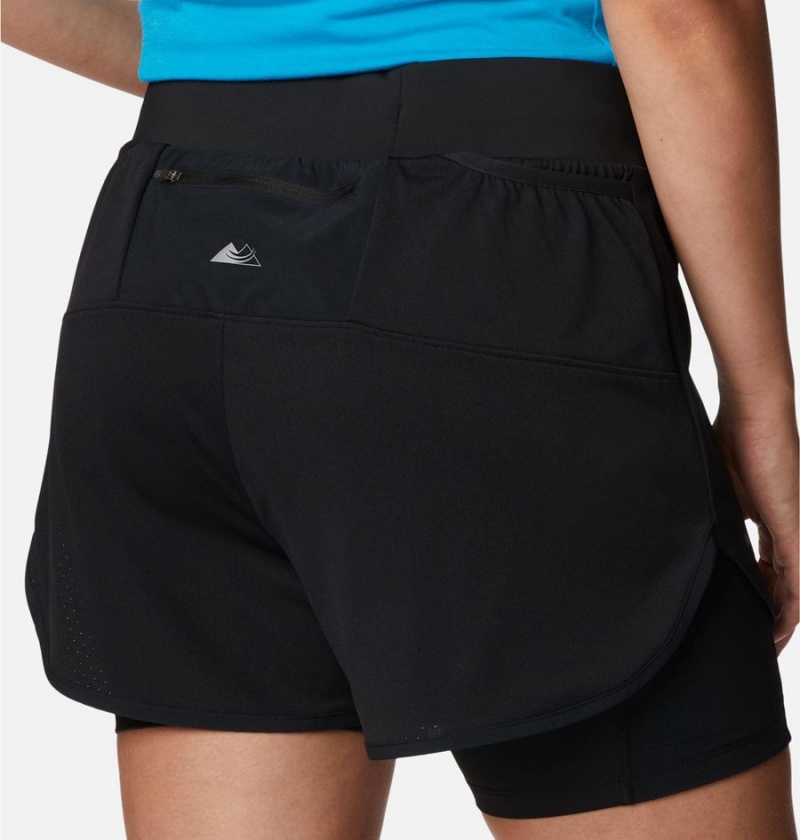 Black Women's Columbia Endless Trail 2-in-1 Shorts | 9647-HZYAI