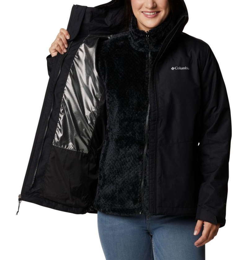 Black Women's Columbia Gulfport Interchange 3 In 1 Jackets | 4056-XYBIZ