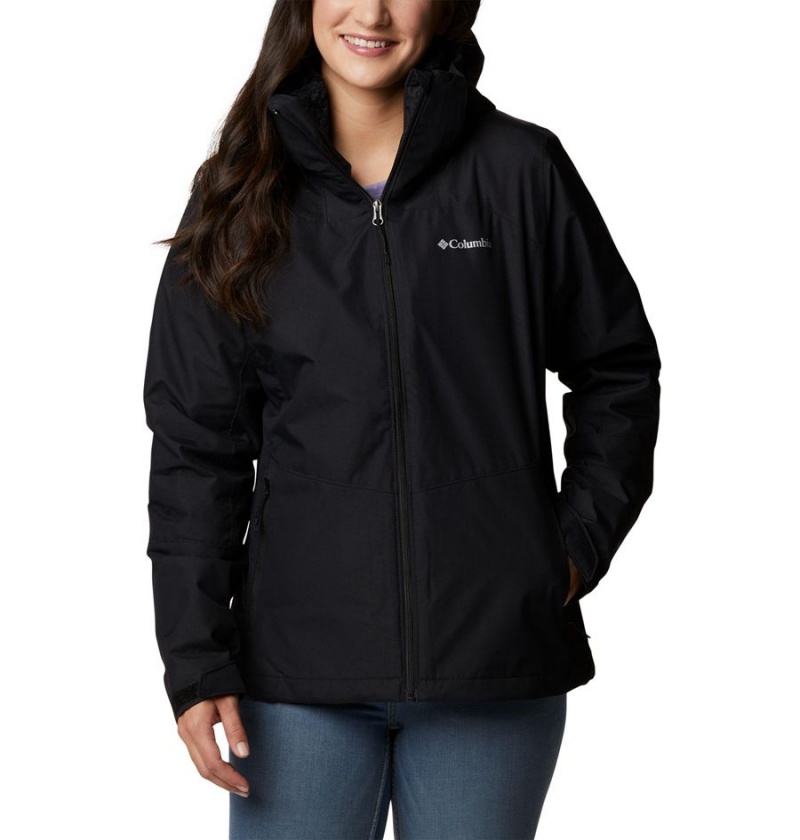 Black Women\'s Columbia Gulfport Interchange 3 In 1 Jackets | 4056-XYBIZ