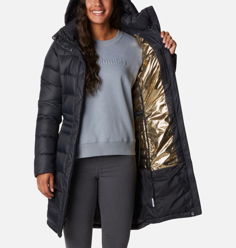 Black Women's Columbia Hexbreaker Elite Down Coats | 6307-PTSDO