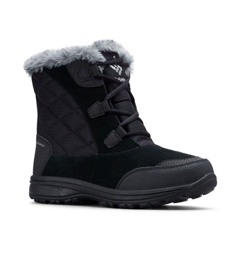 Black Women's Columbia Ice Maiden Shorty Boots | 9754-XSYLU