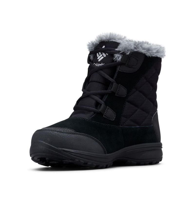 Black Women's Columbia Ice Maiden Shorty Boots | 9754-XSYLU