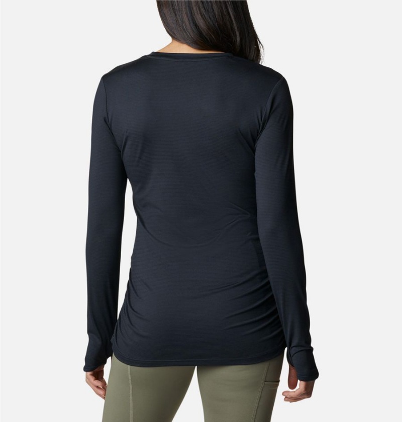 Black Women's Columbia Leslie Falls Long Sleeve T-Shirt | 7653-MZPWN