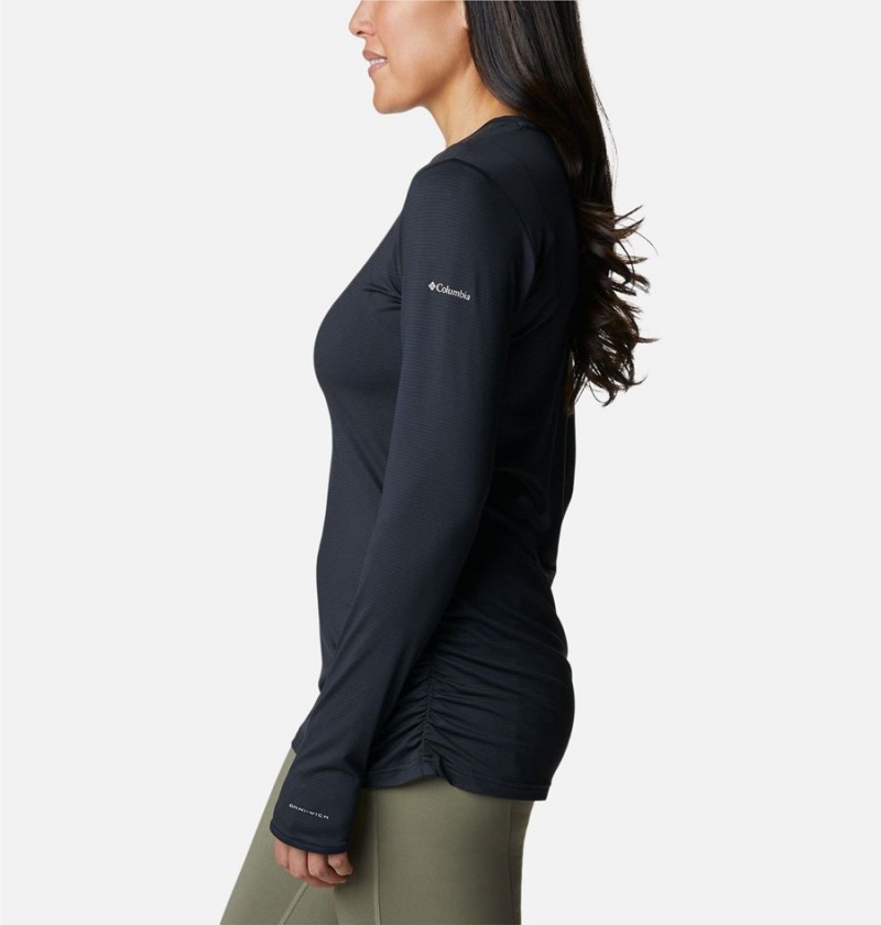 Black Women's Columbia Leslie Falls Long Sleeve T-Shirt | 7653-MZPWN