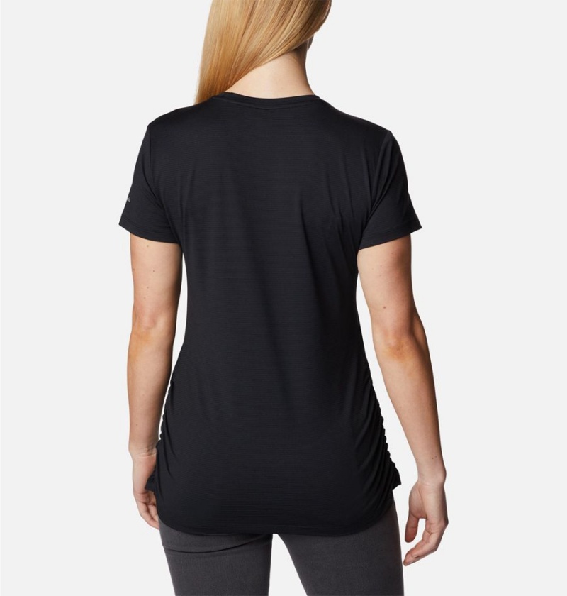 Black Women's Columbia Leslie Falls Short Sleeve T-Shirt | 5937-PWODQ