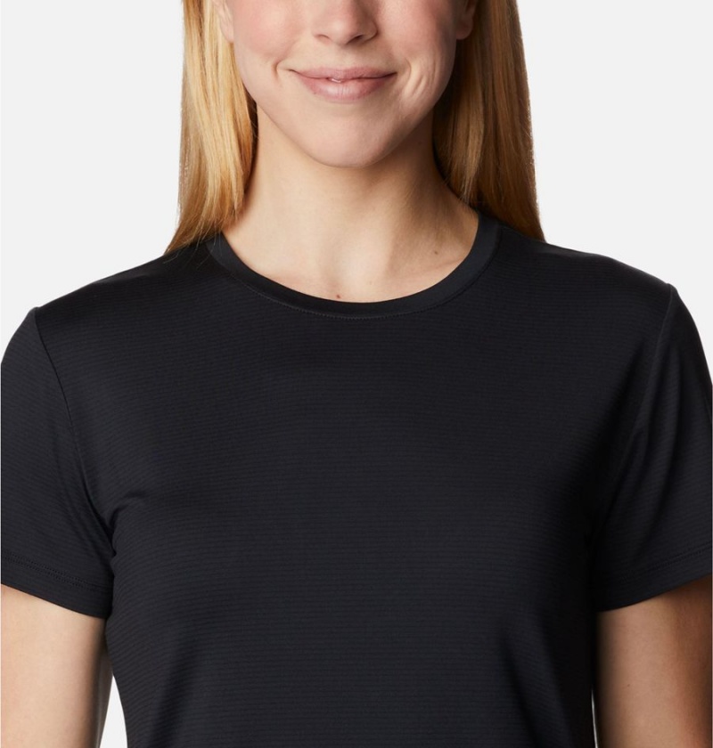 Black Women's Columbia Leslie Falls Short Sleeve T-Shirt | 5937-PWODQ