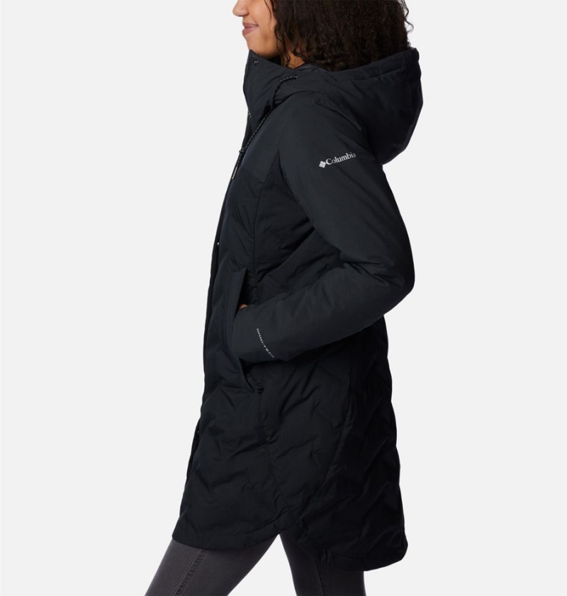 Black Women's Columbia Mountain Croo II Mid Down Coats | 9546-CEFTB