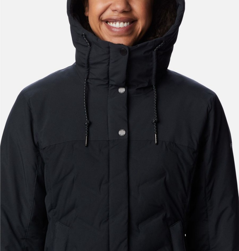 Black Women's Columbia Mountain Croo II Mid Down Coats | 9546-CEFTB