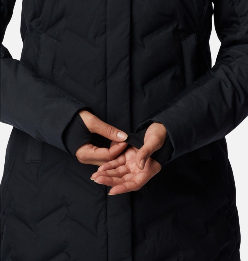 Black Women's Columbia Mountain Croo II Mid Down Coats | 9546-CEFTB