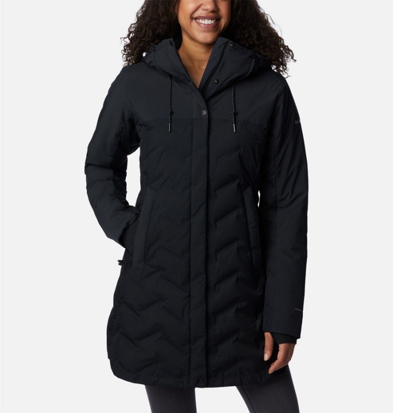 Black Women\'s Columbia Mountain Croo II Mid Down Coats | 9546-CEFTB