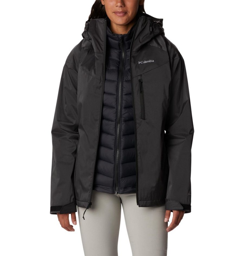 Black Women's Columbia Oak Ridge Interchange 3 In 1 Jackets | 9823-RGTOH