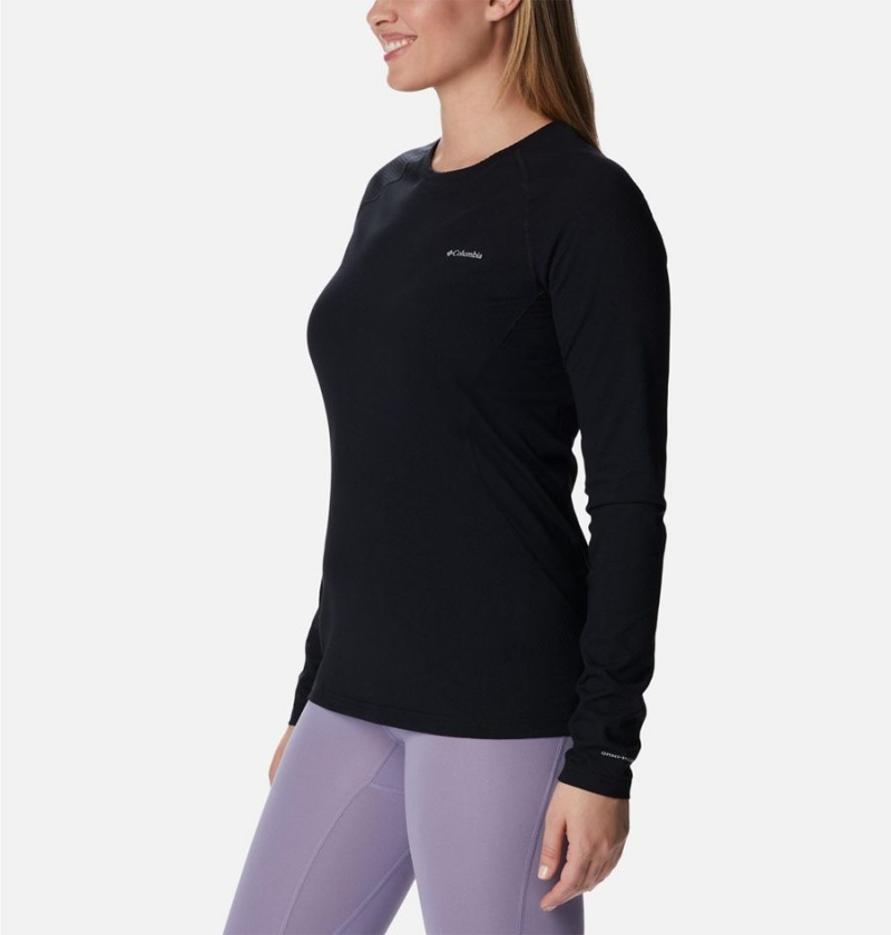 Black Women's Columbia Omni Heat Infinity Baselayer Crew T-Shirt | 6841-RVZSJ