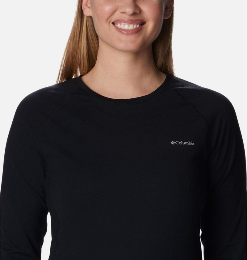 Black Women's Columbia Omni Heat Infinity Baselayer Crew T-Shirt | 6841-RVZSJ