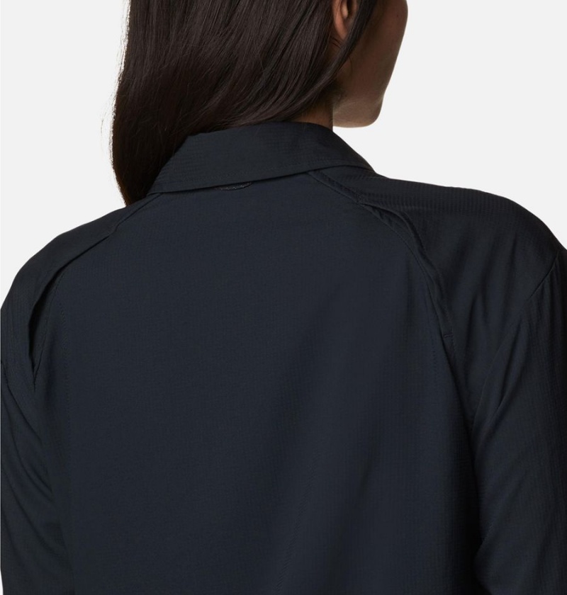 Black Women's Columbia Silver Ridge Utility Long Sleeve Shirt | 5279-UMYEB