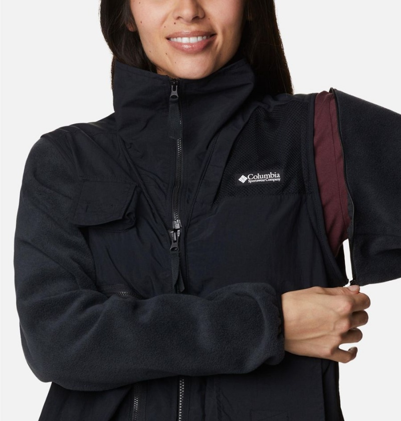 Black Women's Columbia Skeena River 3 In 1 Jackets | 6093-RQDGM