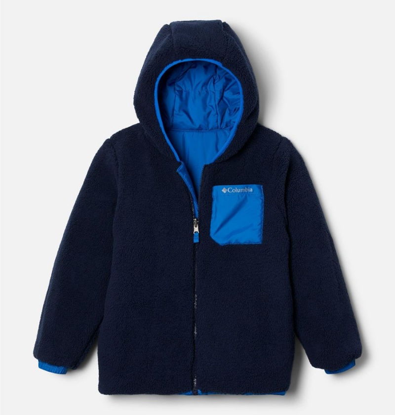 Blue Kids' Columbia Big Fir Reversible Jacket | 3297-SMKYR