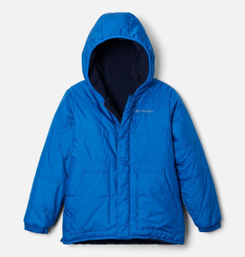 Blue Kids\' Columbia Big Fir Reversible Jacket | 3297-SMKYR