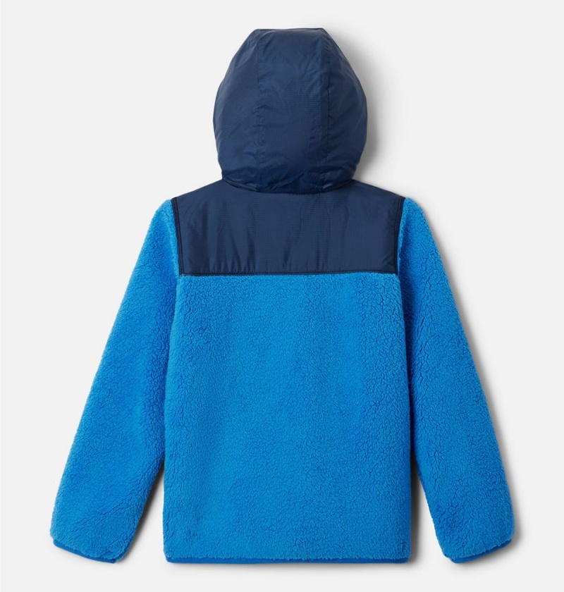 Blue Kids' Columbia PHG Rugged Ridge Hooded Overlay Jacket | 9358-YTUZM