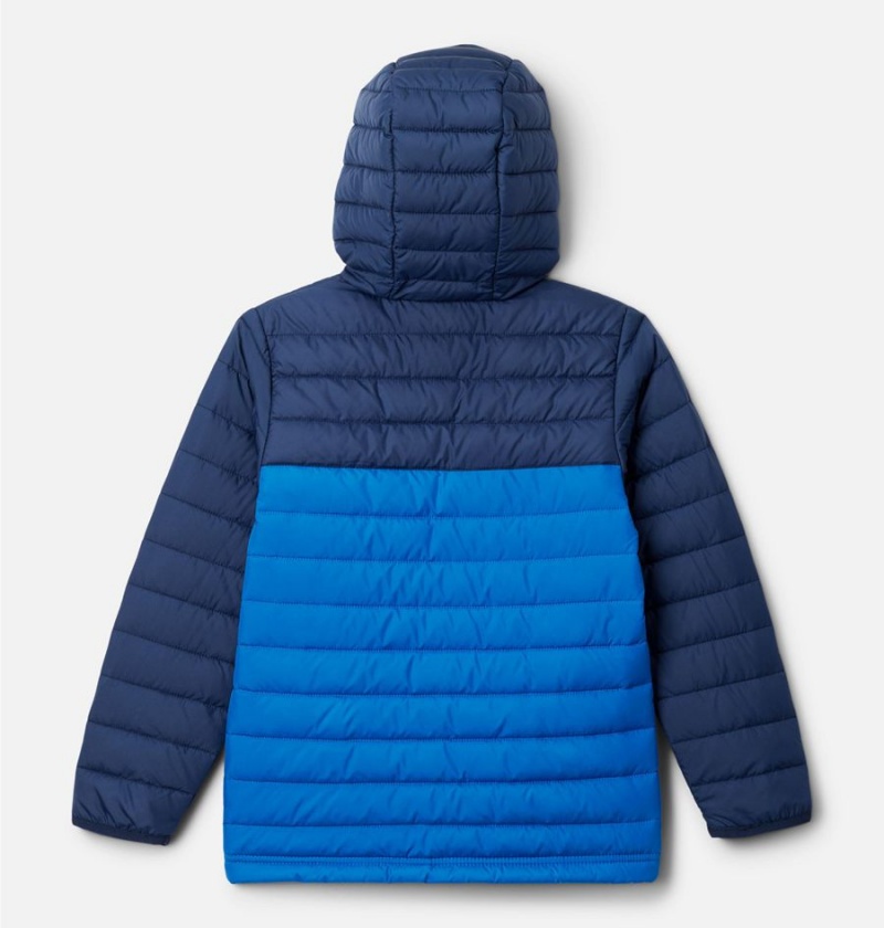 Blue Kids' Columbia Powder Lite Hooded Jacket | 0285-NVDOX