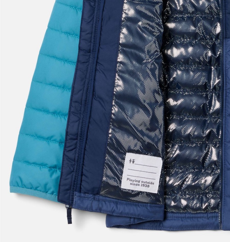 Blue Kids' Columbia Powder Lite Hooded Jacket | 5693-OYGUR