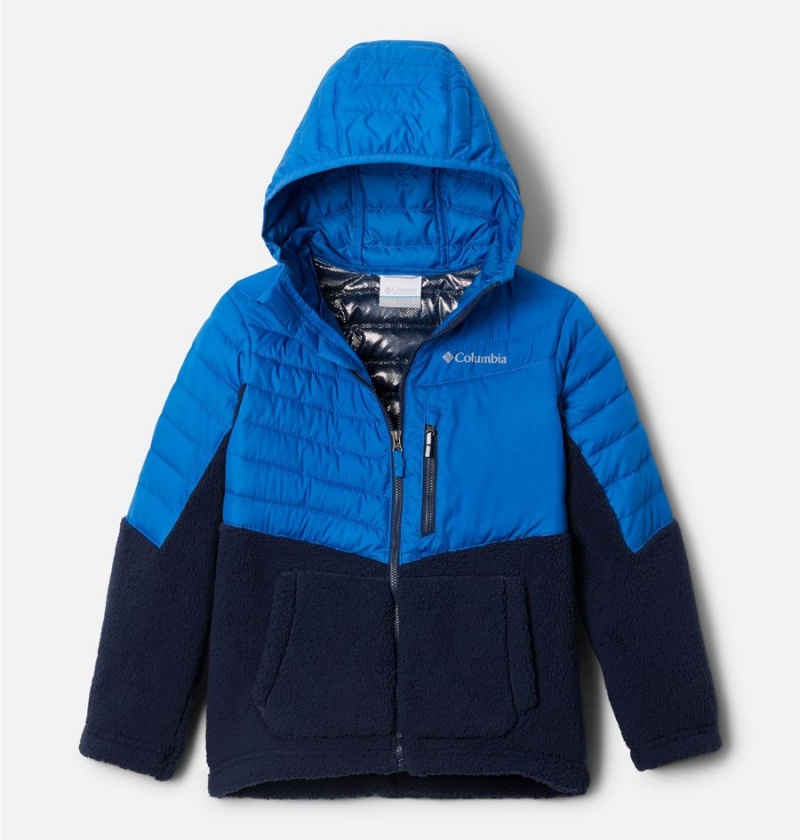 Blue Kids\' Columbia Powder Lite Novelty Hooded Jacket | 8015-GWPHY