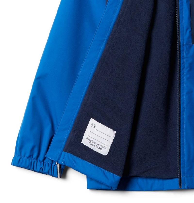 Blue Kids' Columbia Rainy Trails Fleece Lined Jacket | 5641-UYVHG