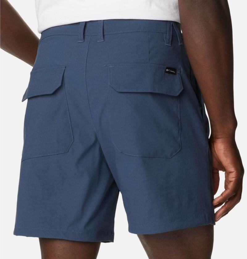 Blue Men's Columbia Canyon Gate Utility Shorts | 4103-LKTSC