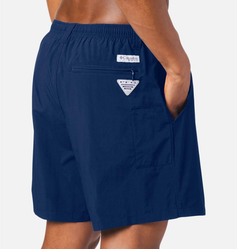 Blue Men's Columbia PFG Backcast III Water Shorts | 2615-RVJSN