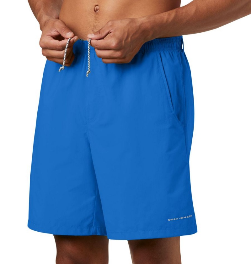 Blue Men's Columbia PFG Backcast III Water Shorts | 3257-YHMTJ