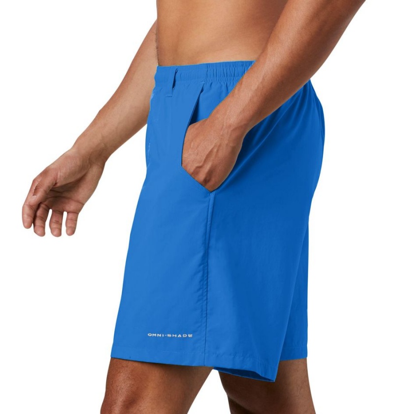 Blue Men's Columbia PFG Backcast III Water Shorts | 3257-YHMTJ