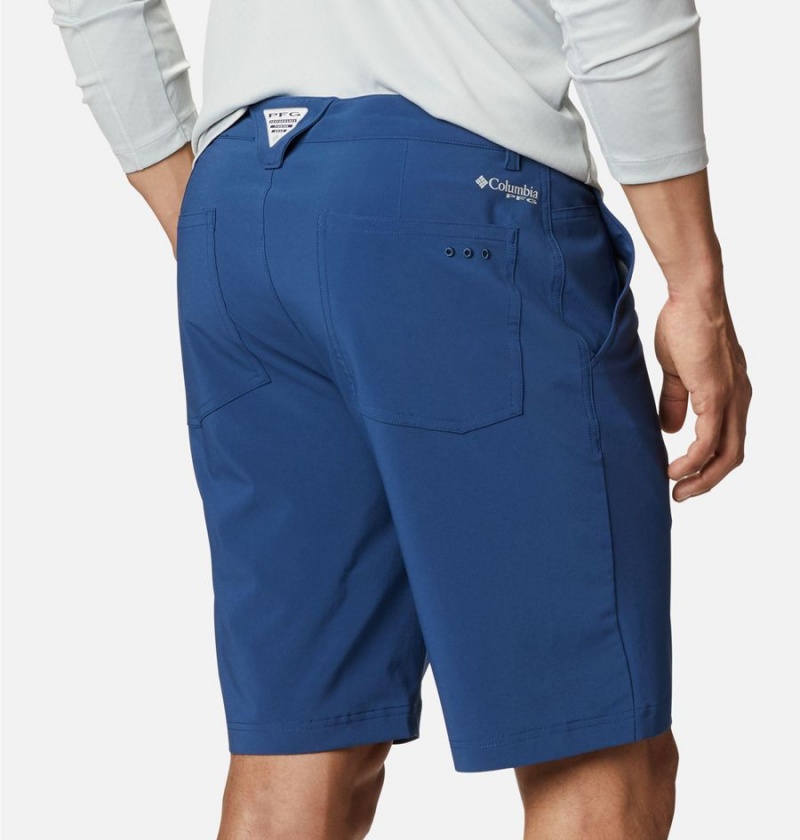 Blue Men's Columbia PFG Slack Tide Shorts | 0314-XCOPZ