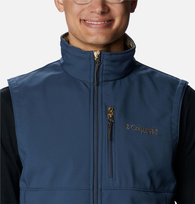 Blue Men's Columbia PHG Ascender Softshell Vest | 7982-RFYBW