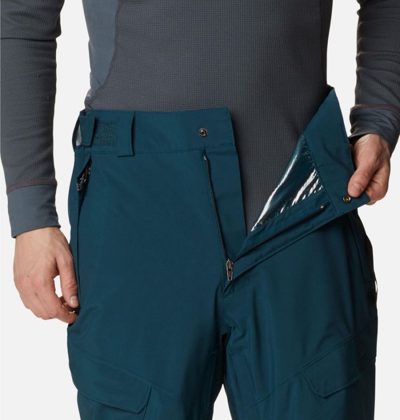 Blue Men's Columbia Powder Stash Ski Pants | 2501-QFVMK