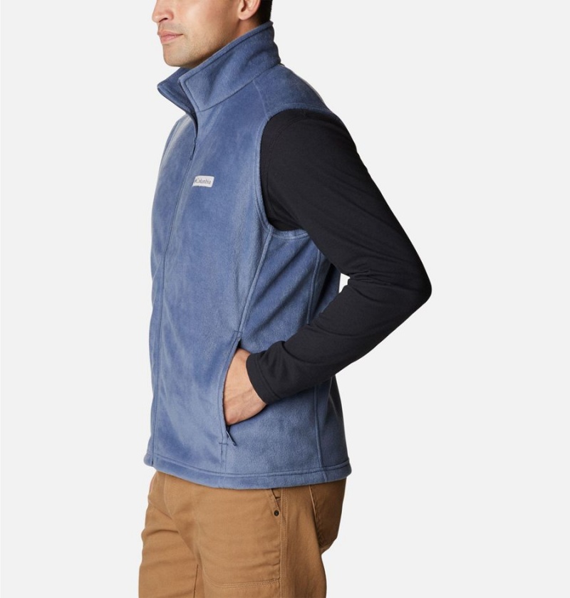 Blue Men's Columbia Steens Mountain Fleece Vest | 0549-FBEVI