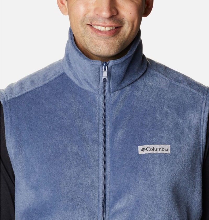 Blue Men's Columbia Steens Mountain Fleece Vest | 0549-FBEVI