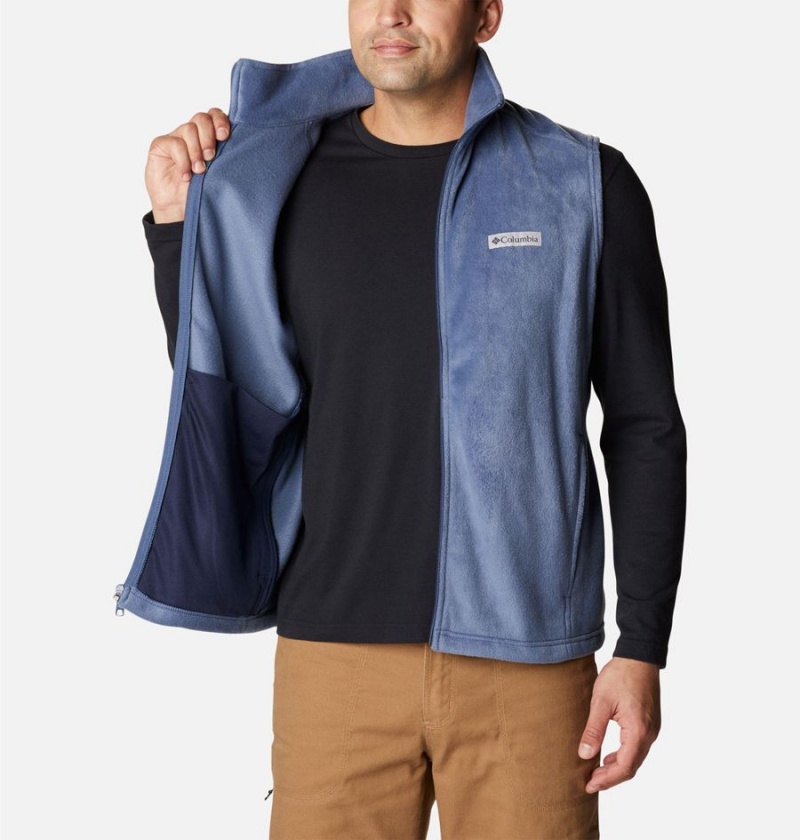 Blue Men's Columbia Steens Mountain Fleece Vest | 0549-FBEVI