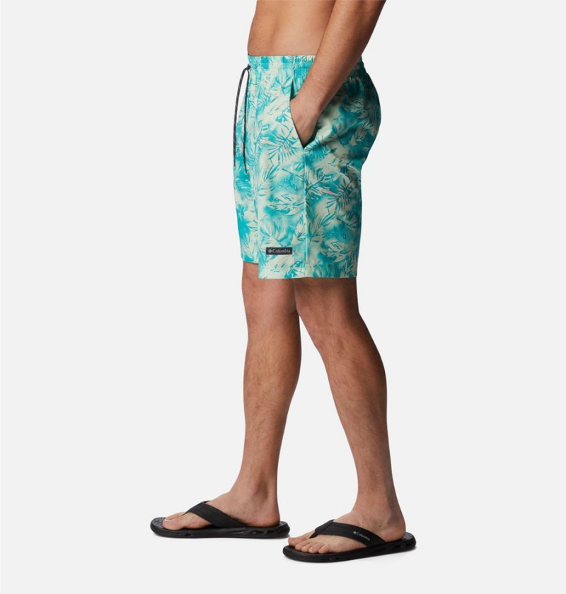 Blue Men's Columbia Summertide Stretch Printed Shorts | 6518-EDRNT