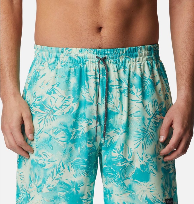 Blue Men's Columbia Summertide Stretch Printed Shorts | 6518-EDRNT