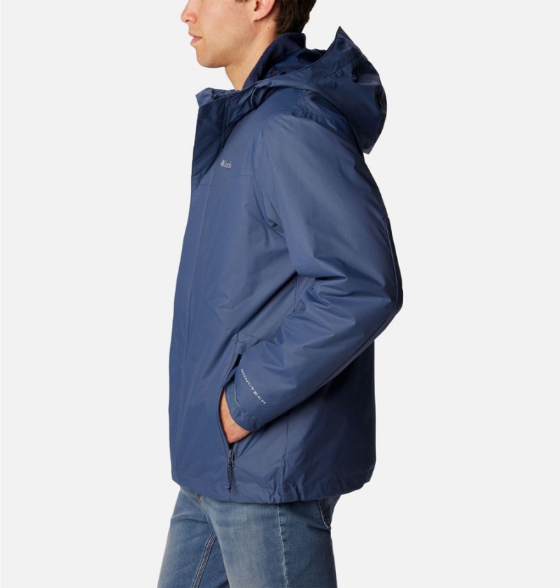 Blue Men's Columbia Tunnel Falls Interchange 3 In 1 Jackets | 2631-DQPSF