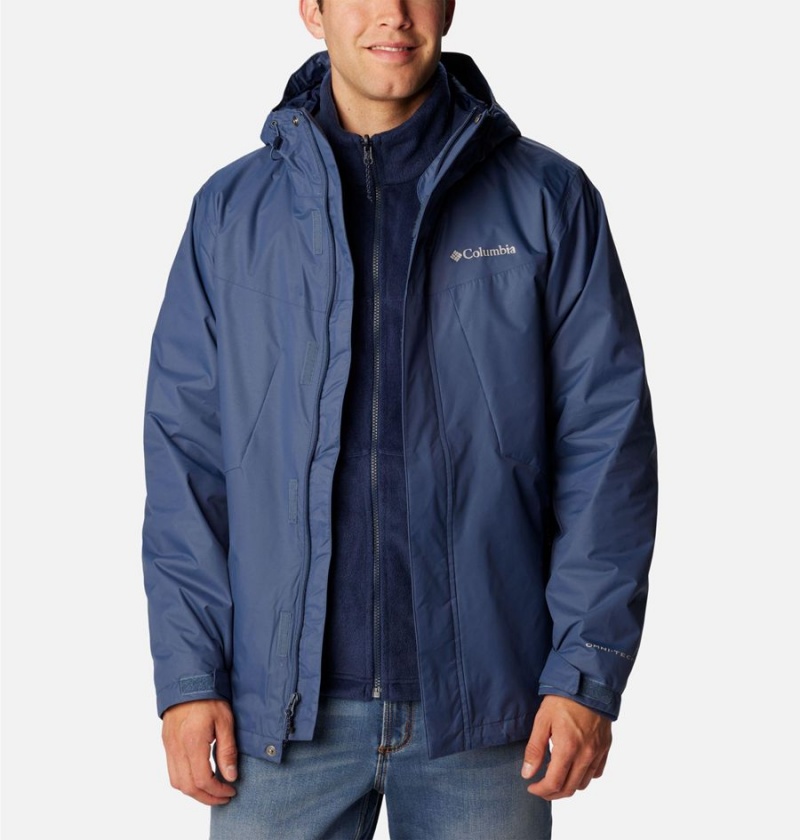 Blue Men's Columbia Tunnel Falls Interchange 3 In 1 Jackets | 2631-DQPSF