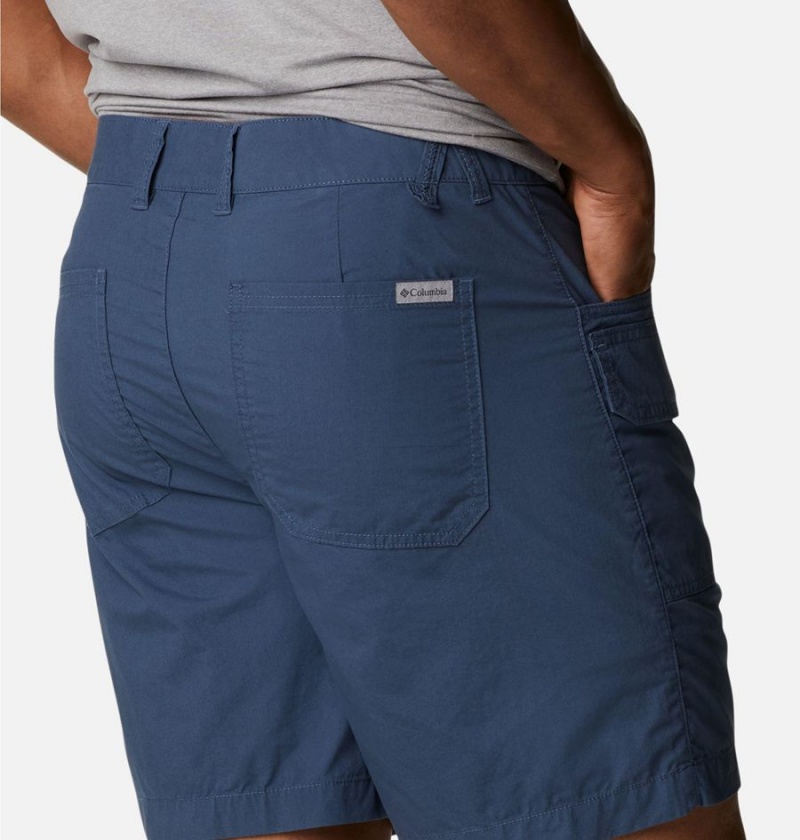 Blue Men's Columbia Washed Out Cargo Shorts | 6845-AHPET